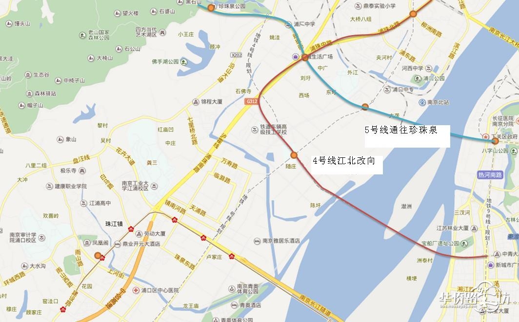 南京地铁5号线建议-配合4号线使桥北更便利