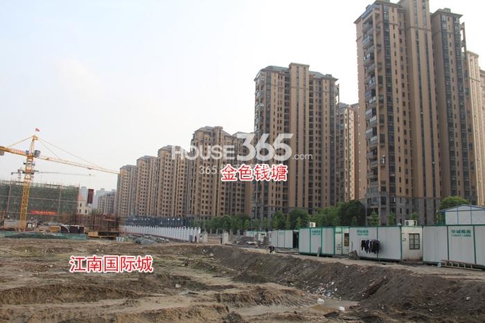 中国铁建江南国际城西侧施工进度实景图 2015年5月摄